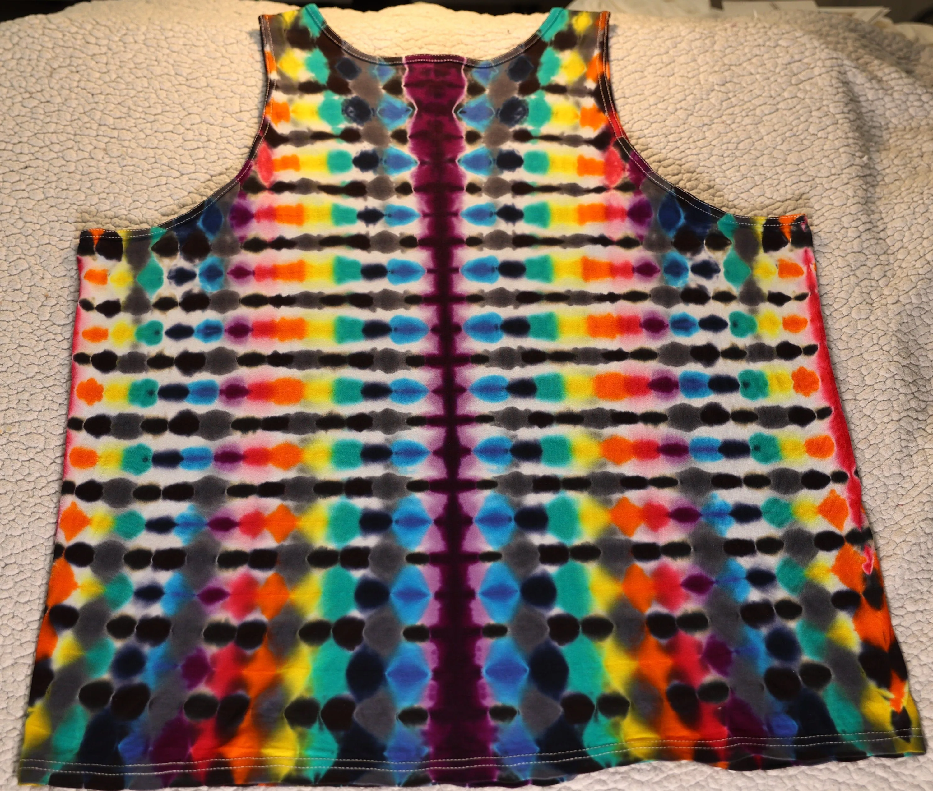 2X Honeycomb Tie Dye Tank Top