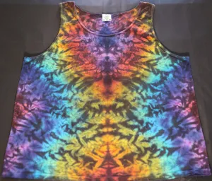 2x Scrunch Tie Dye on a Comfort Colors Heavyweight Ringspun Cotton Tank Top