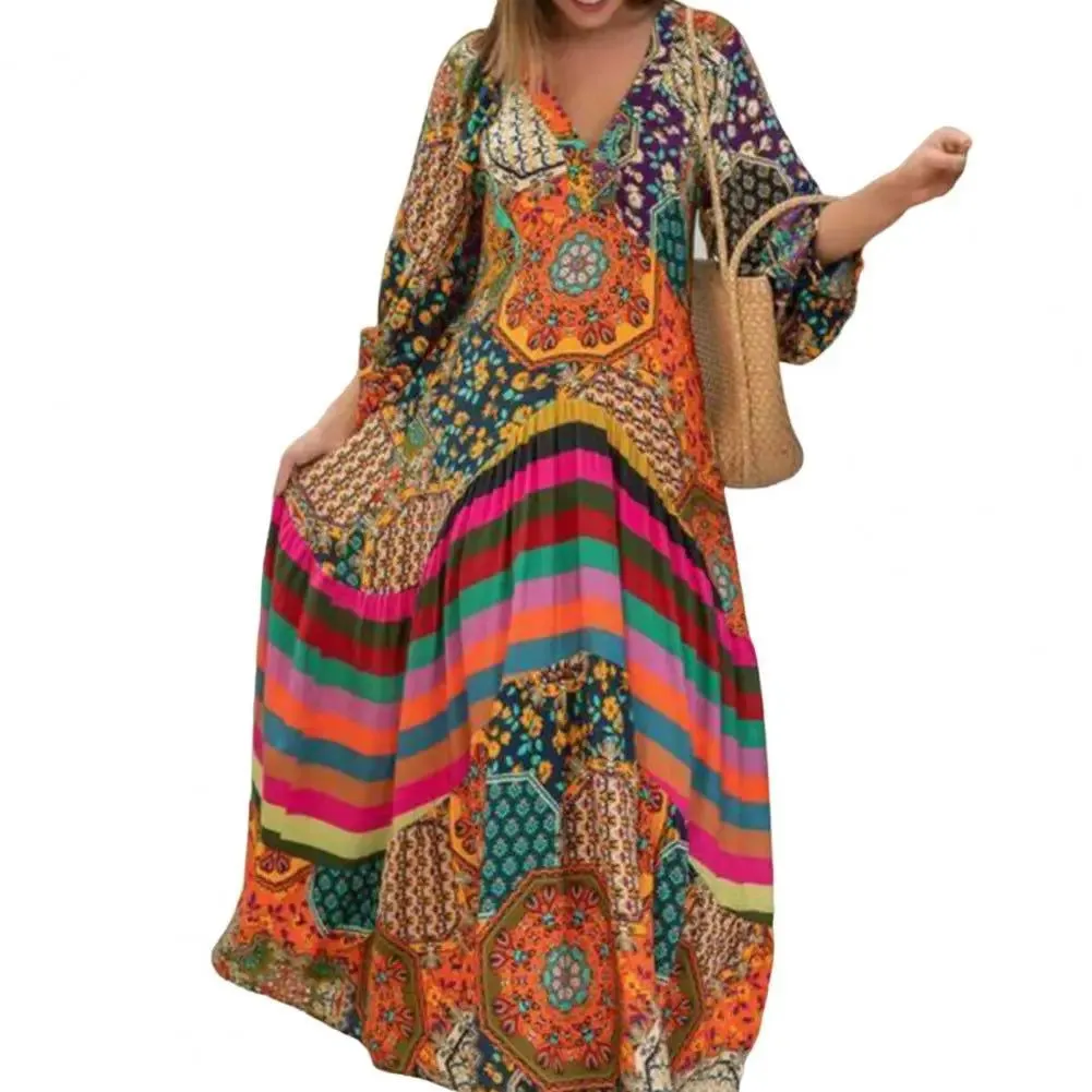 60's Hippie Inspired Oversized Bohemian Maxi Dresses