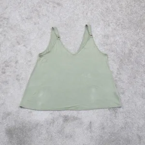 Abercrombie & Fitch Women Casual Tank Top Sleeveless V-Neck Green Size X Large