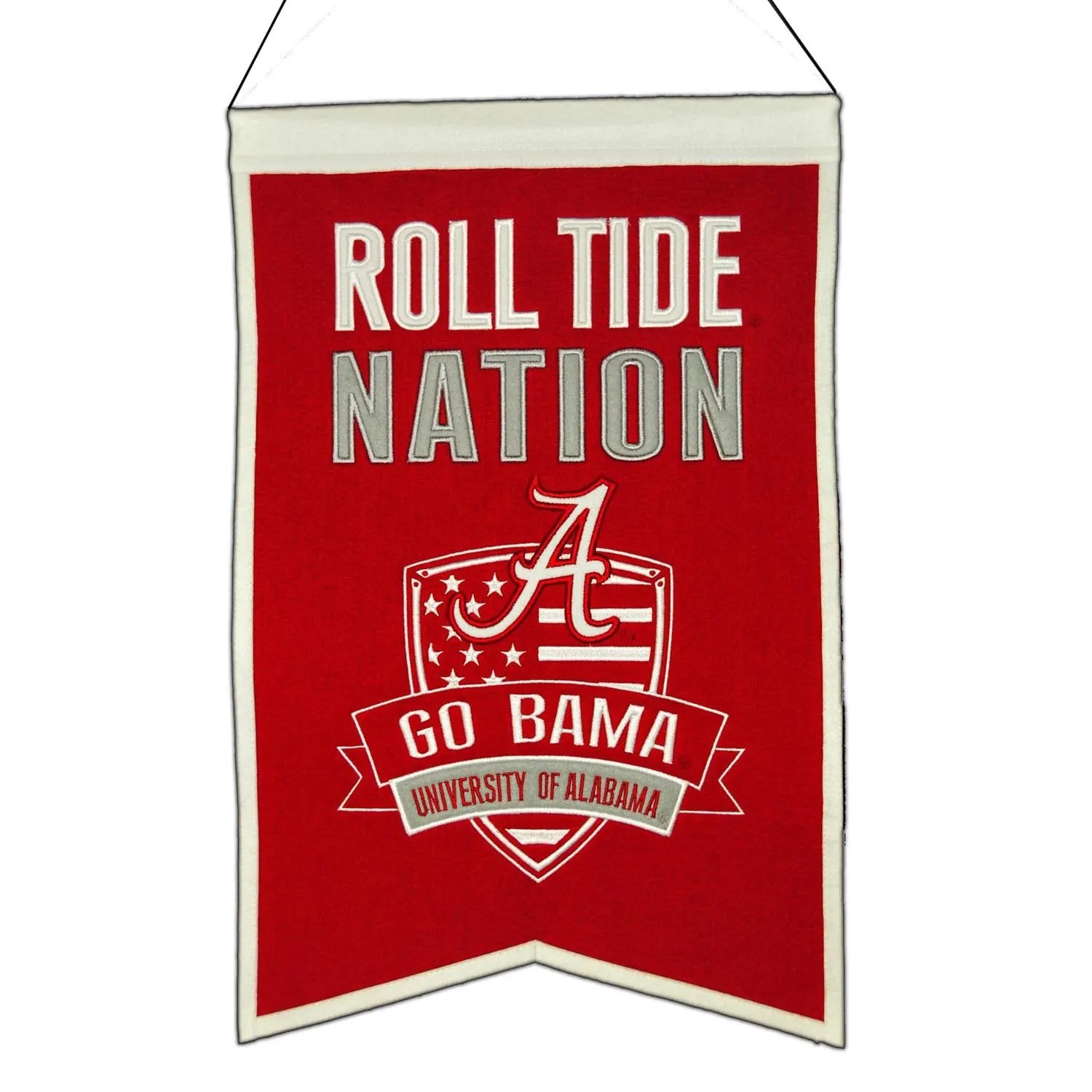 Alabama Crimson Tide Winning Streak "Roll Tide Nation" Wool Banner (14"x22")