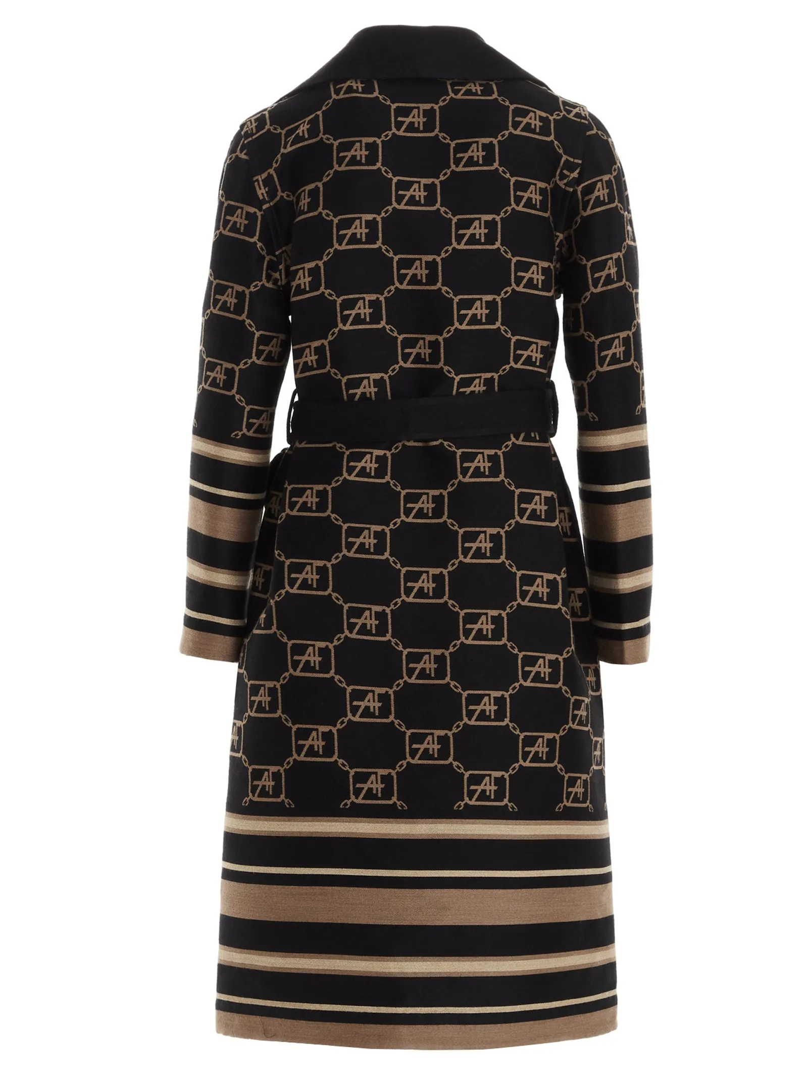 Alberta Ferretti All Over Logo Reversible Coat