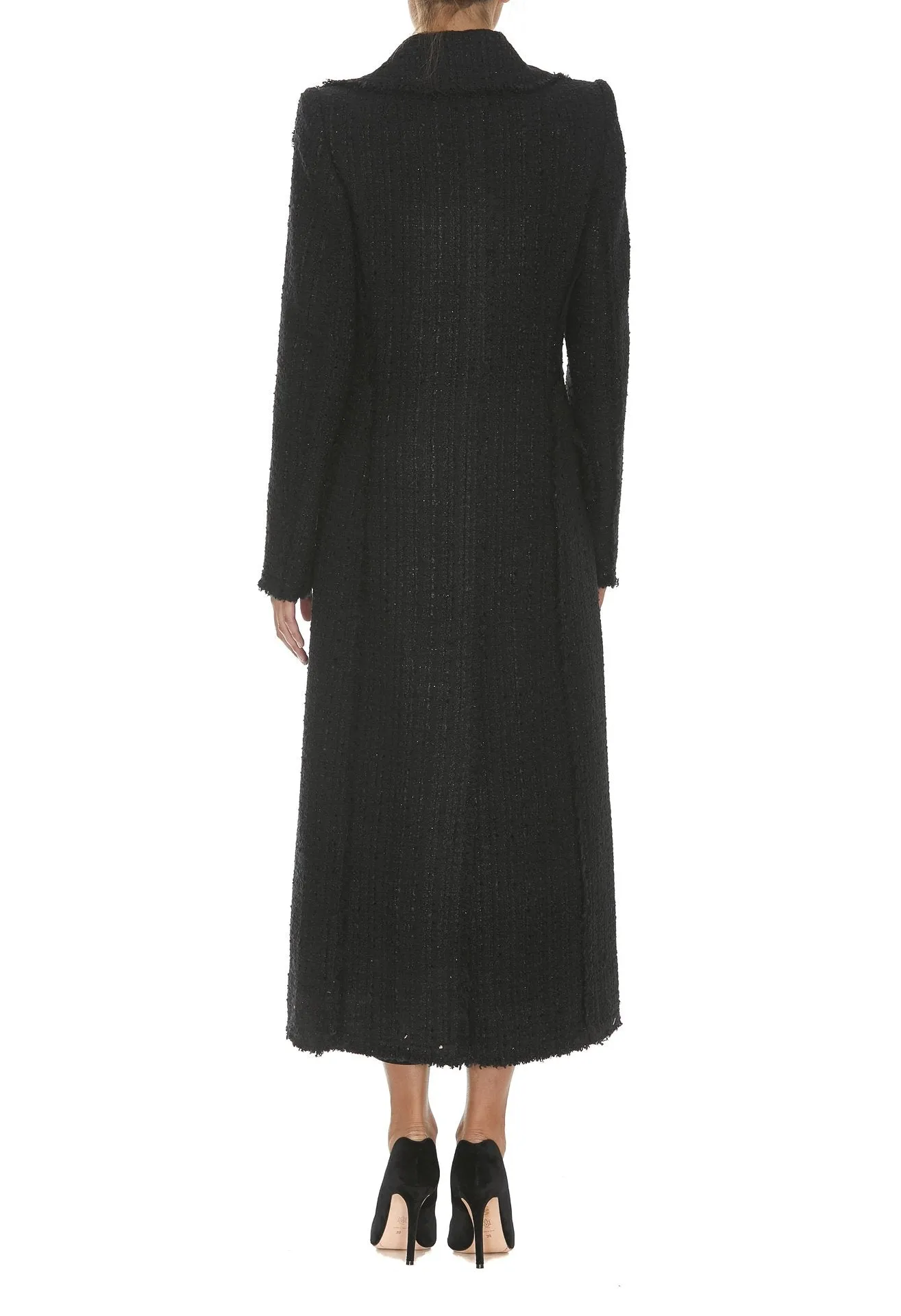 Alexander McQueen Tweed Tailored Long Coat