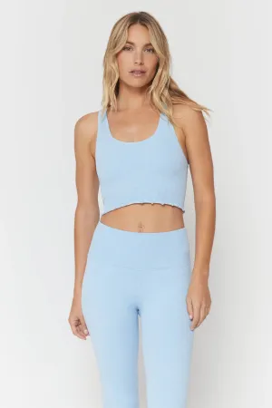 Amor Crop Tank, Heather Azzurro