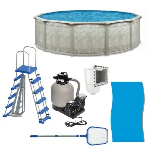 Aquarian Venetian 21' x 52" Above Ground Pool Kit with Liner, Skimmer, & Ladder