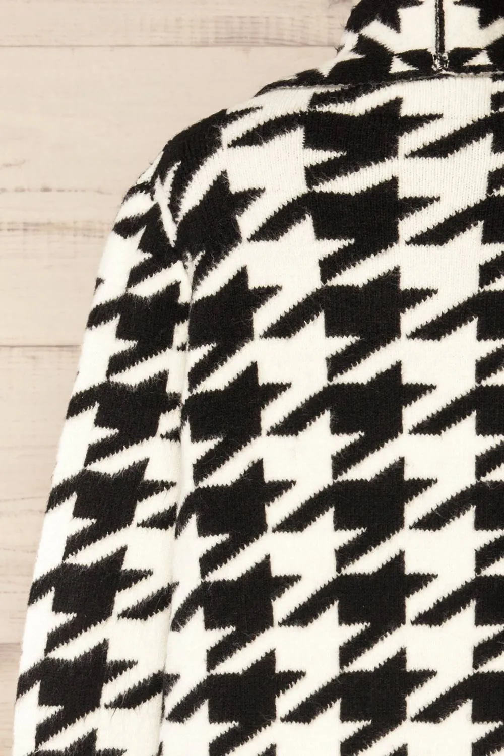 Arganda | Open Front Houndstooth Coat