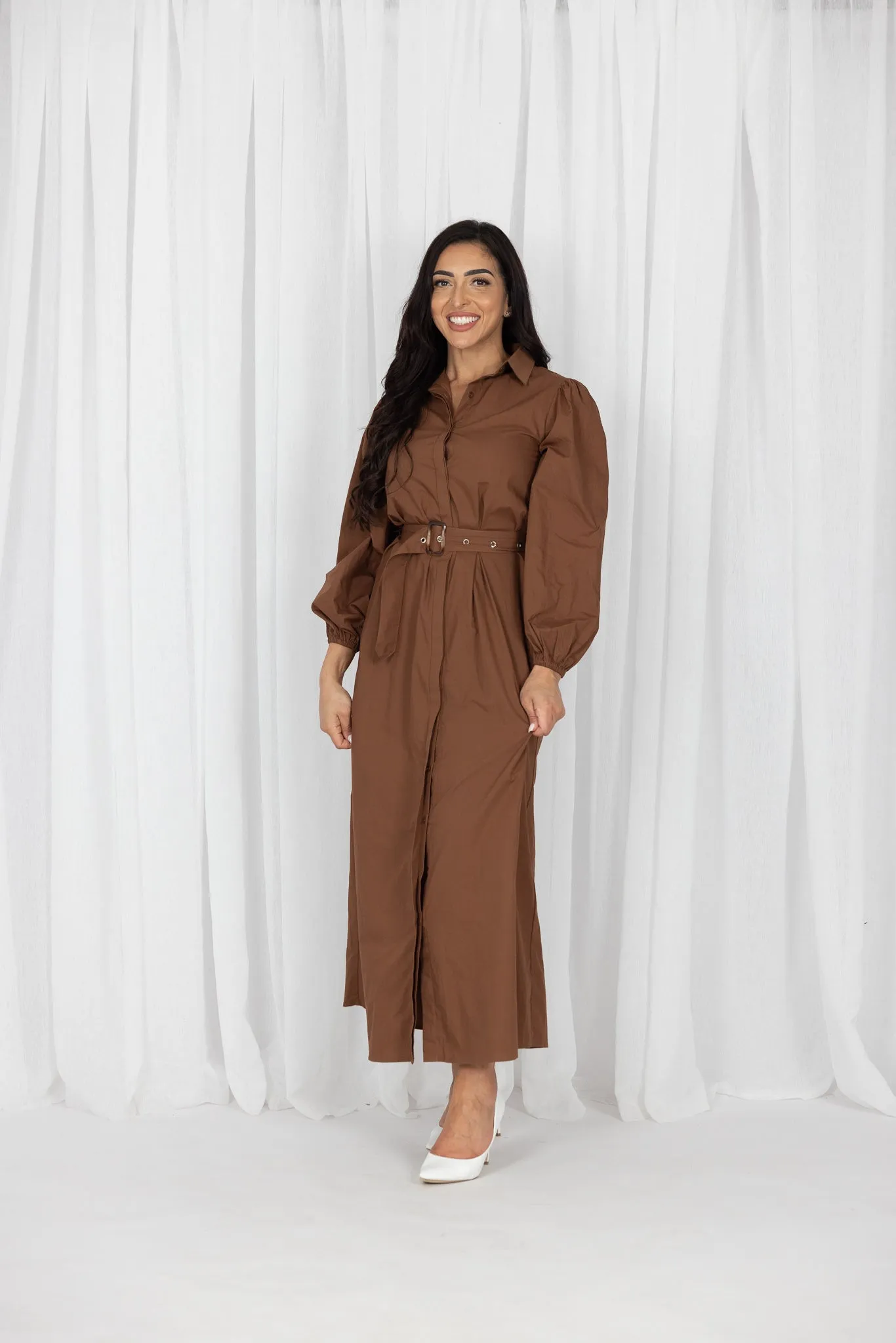 Arlene Button Maxi Dress