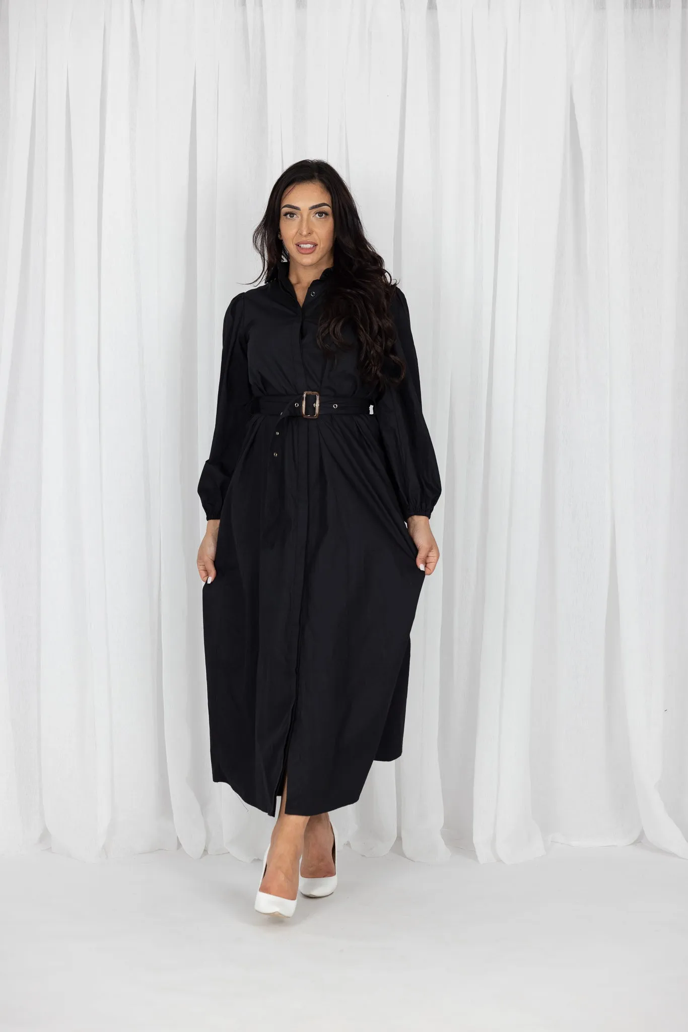 Arlene Button Maxi Dress