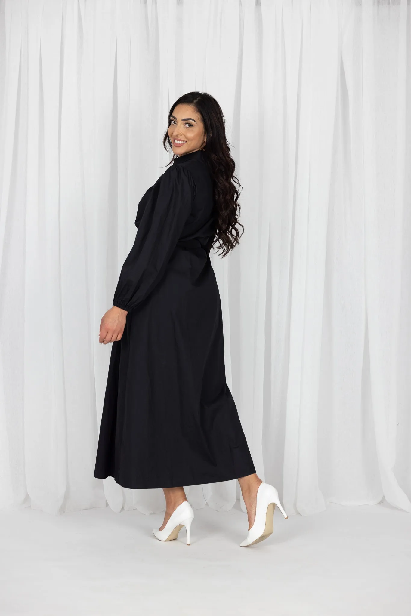 Arlene Button Maxi Dress