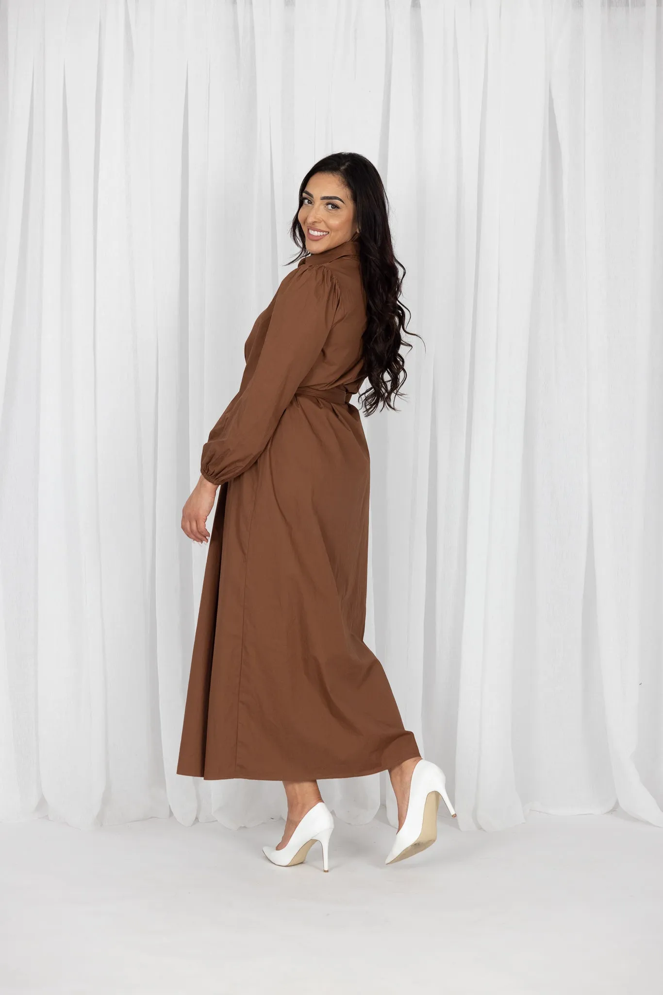 Arlene Button Maxi Dress