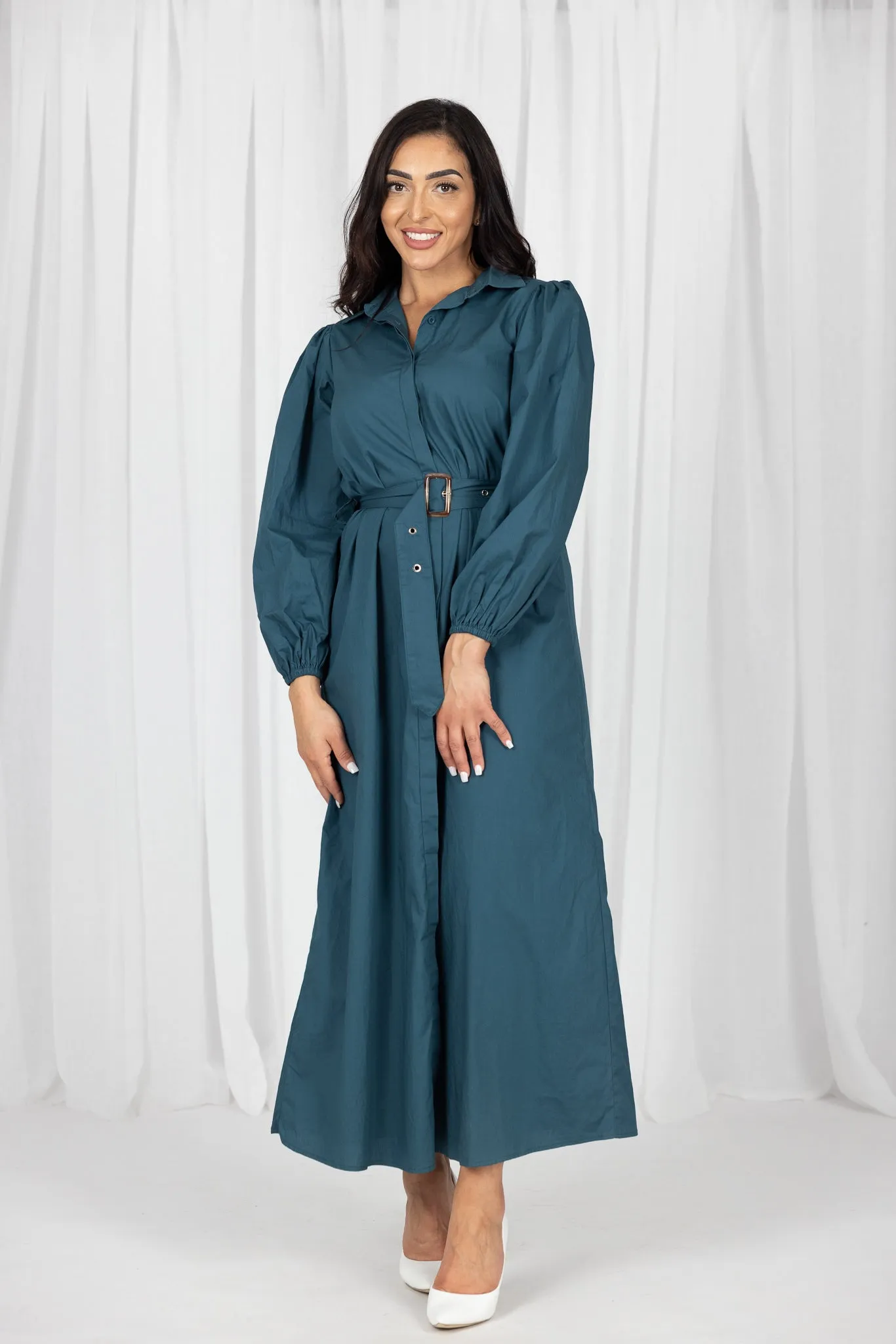 Arlene Button Maxi Dress