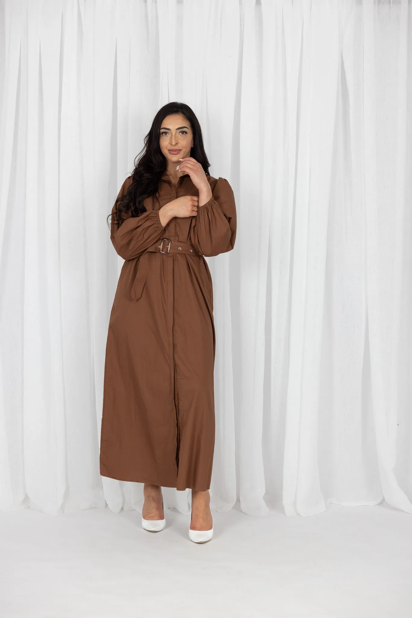 Arlene Button Maxi Dress