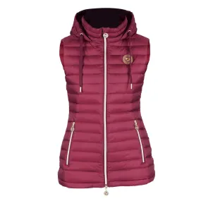 Aubrion Ladies Norwood Packaway Down Gilet - Wine