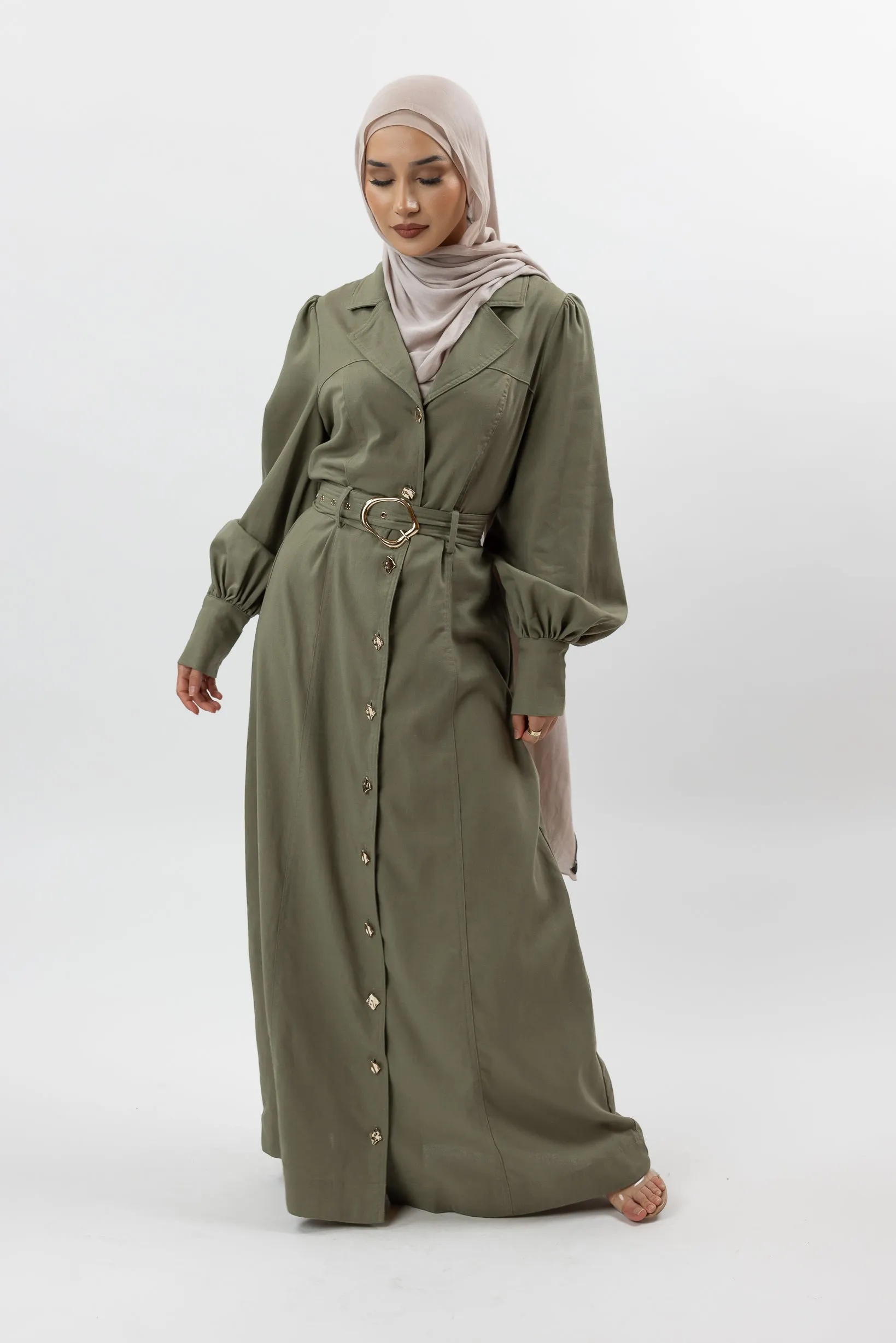 Ayana Button Linen Dress