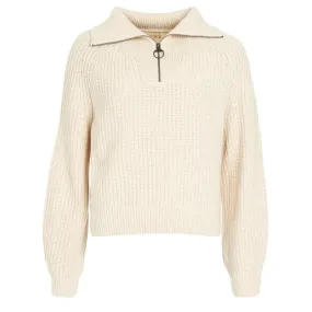 Barbour Stanton Half Zip Ladies Knit - Oatmeal