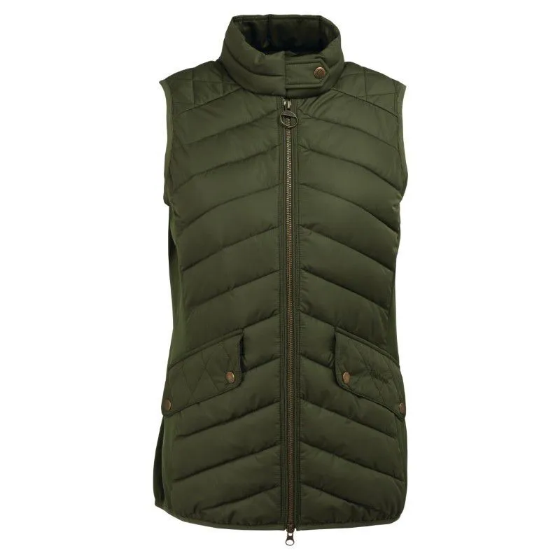 Barbour Stretch Cavalry Ladies Gilet - Olive/Olive Marl