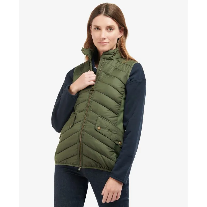 Barbour Stretch Cavalry Ladies Gilet - Olive/Olive Marl