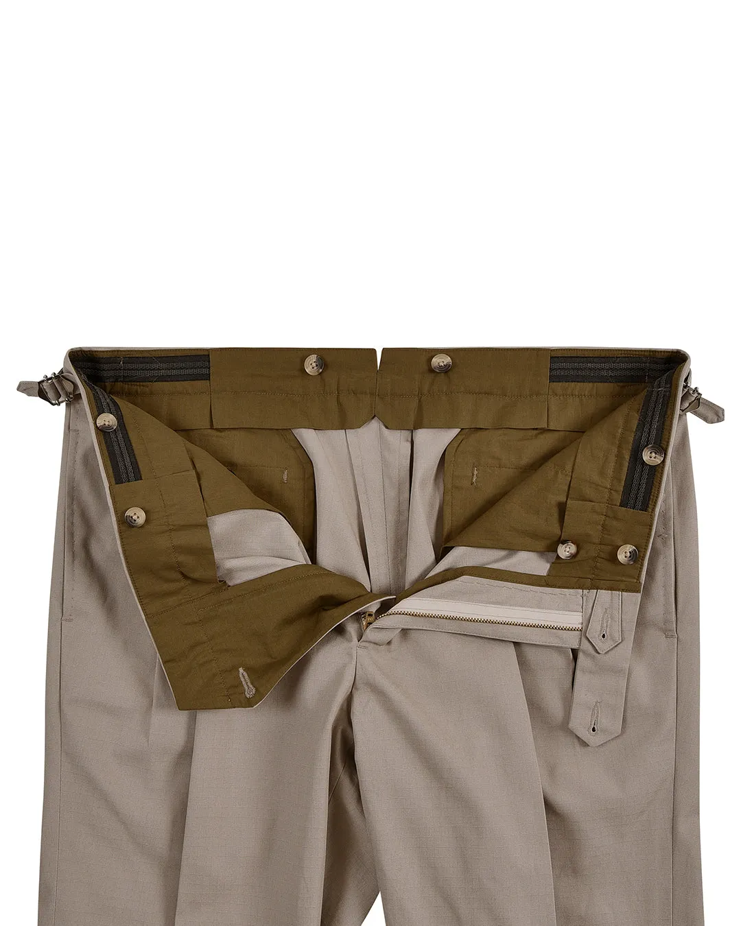 Beige Ripstop Chino Pants