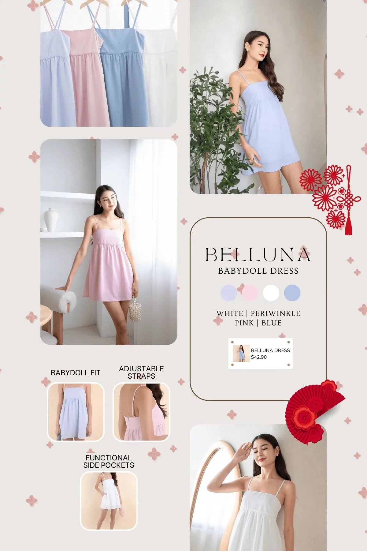 BELLUNA BABYDOLL DRESS IN WHITE