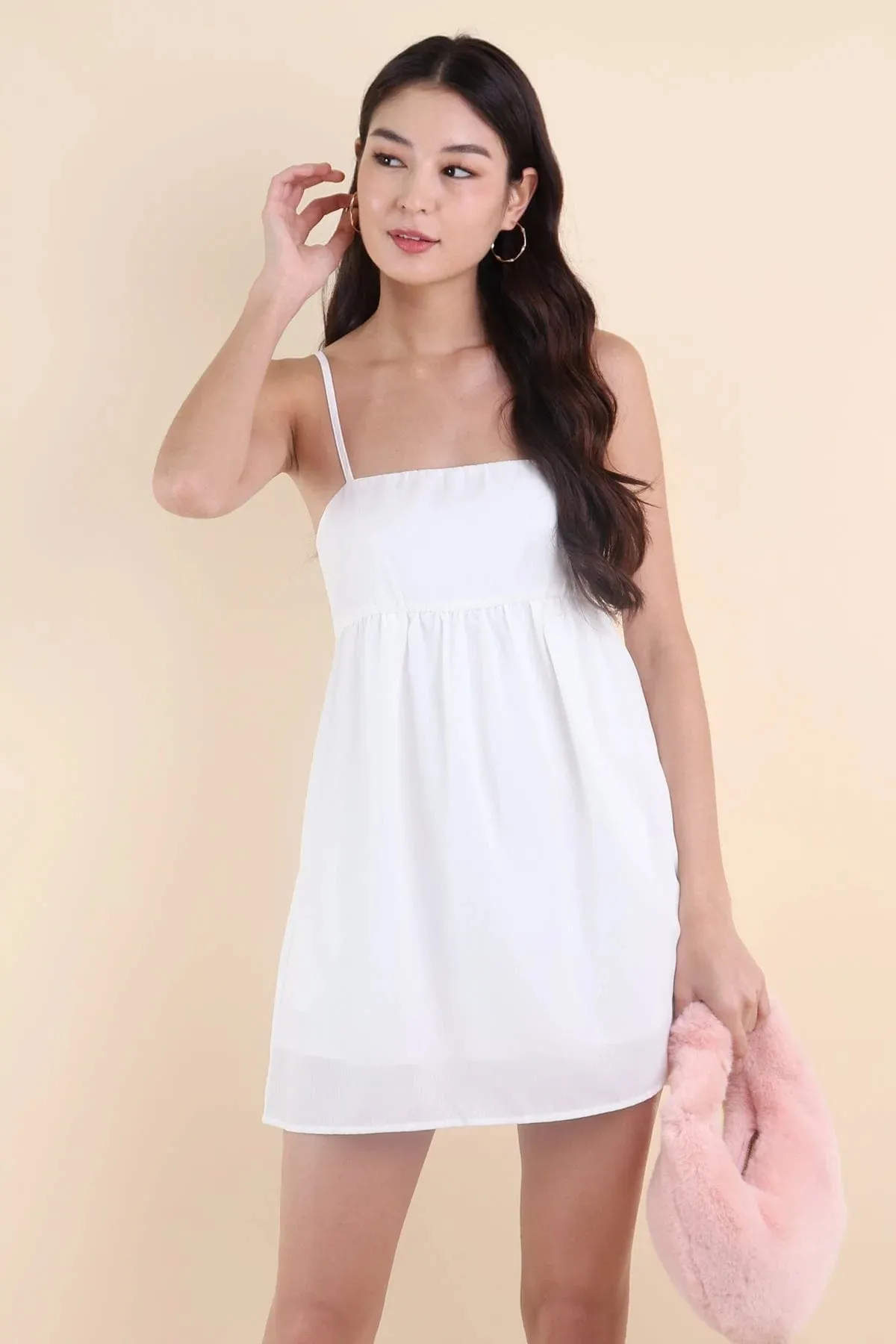 BELLUNA BABYDOLL DRESS IN WHITE