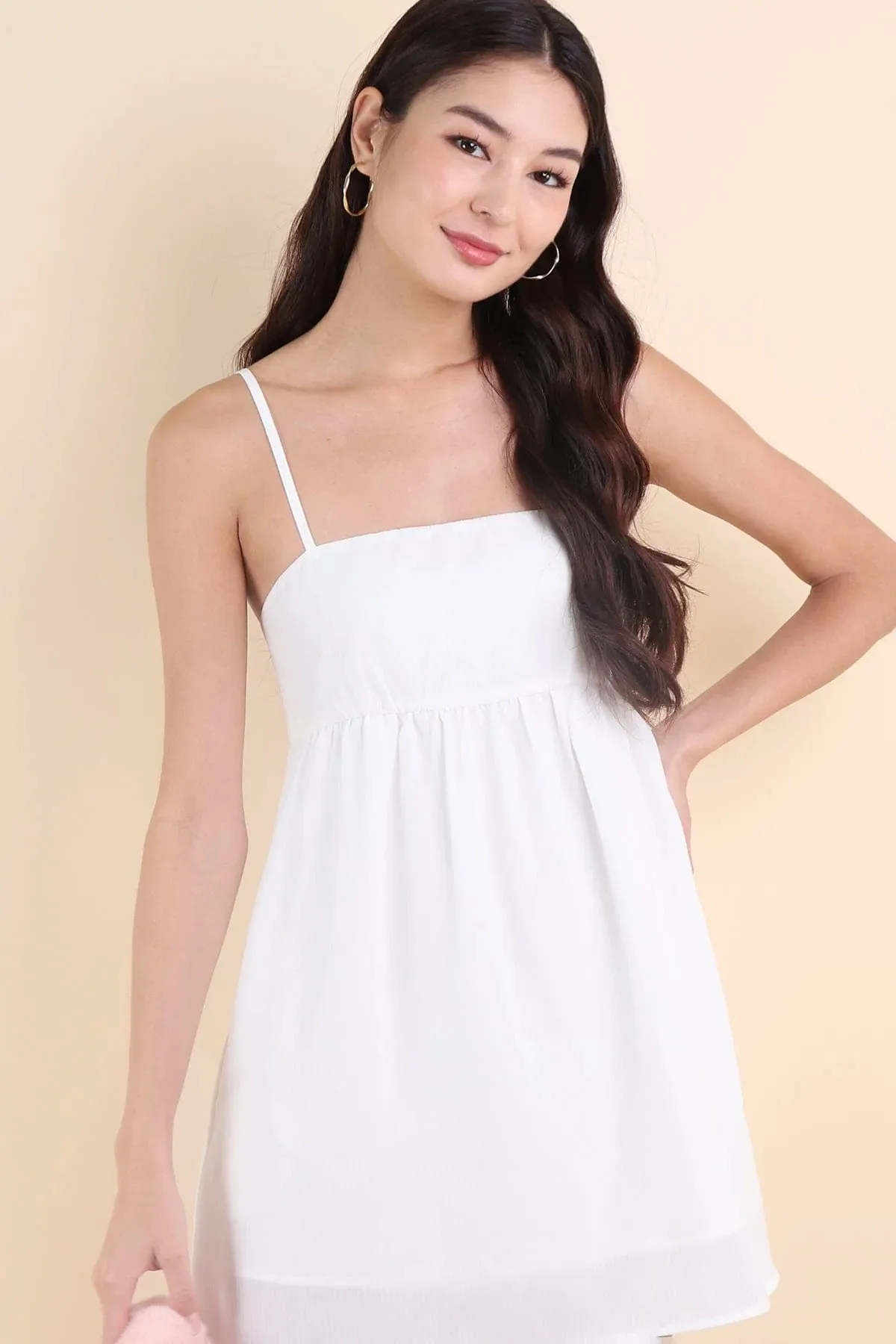 BELLUNA BABYDOLL DRESS IN WHITE