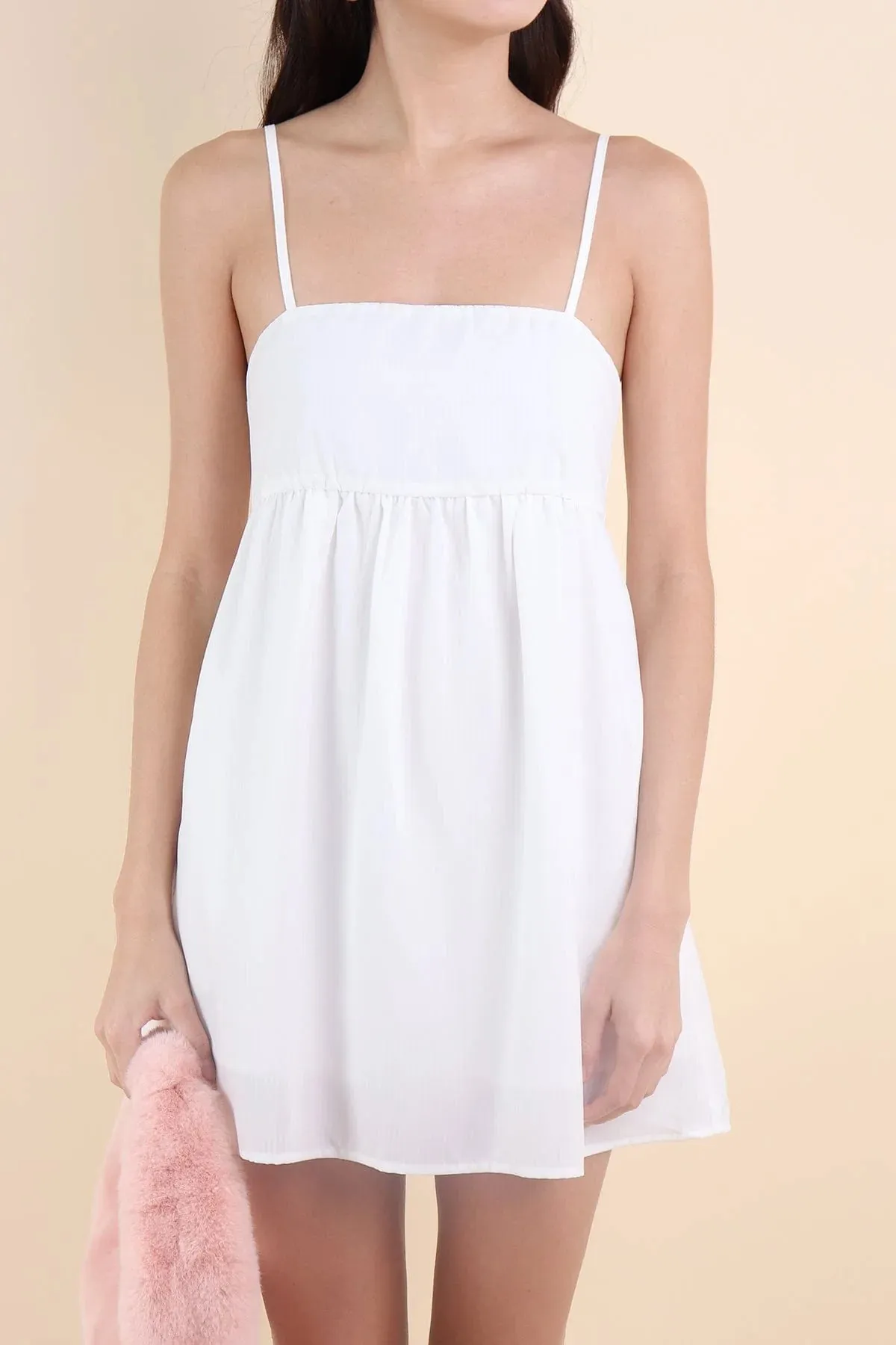 BELLUNA BABYDOLL DRESS IN WHITE