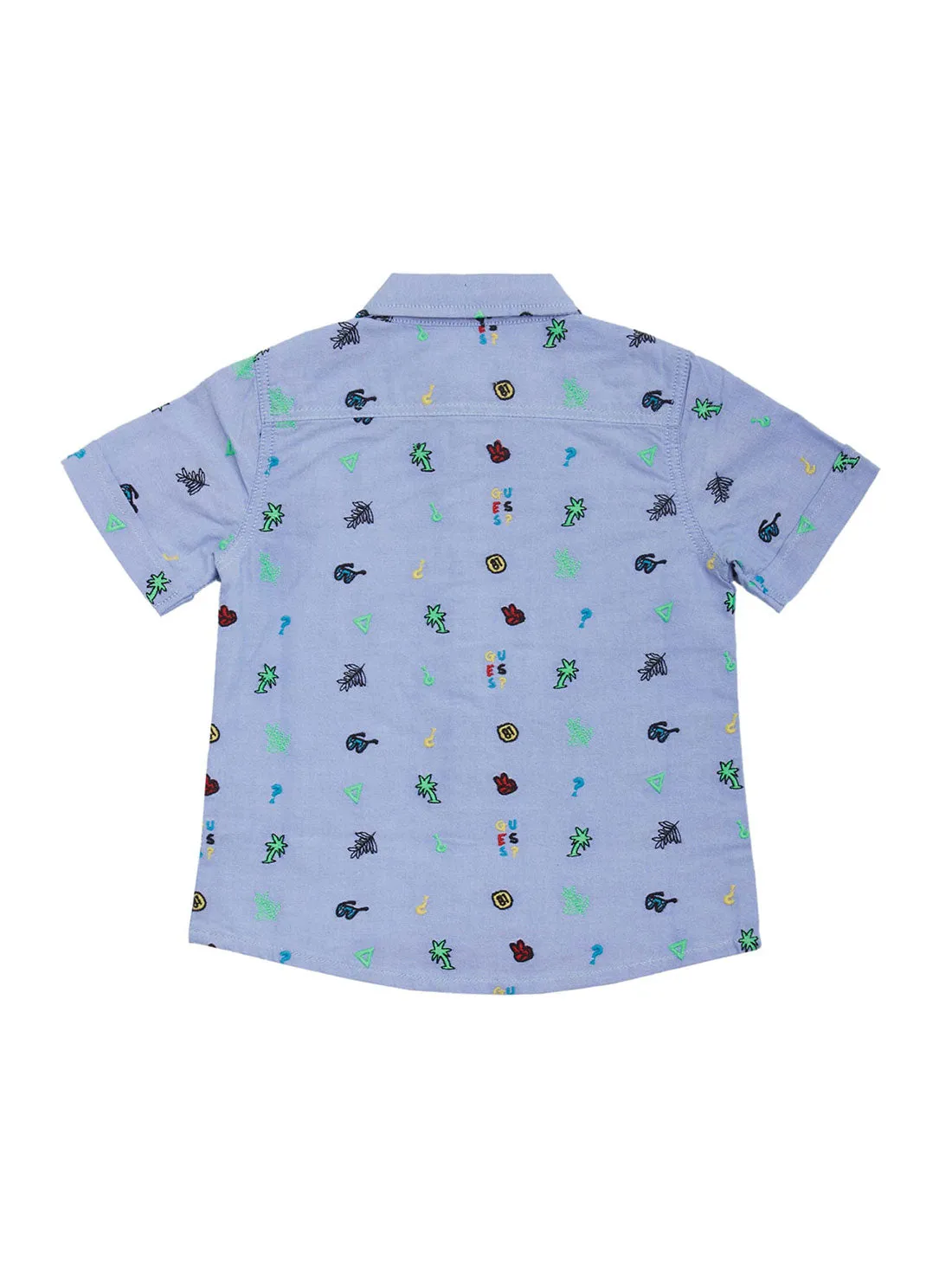 Blue Airplane Print Oxford Shirt (2-7)