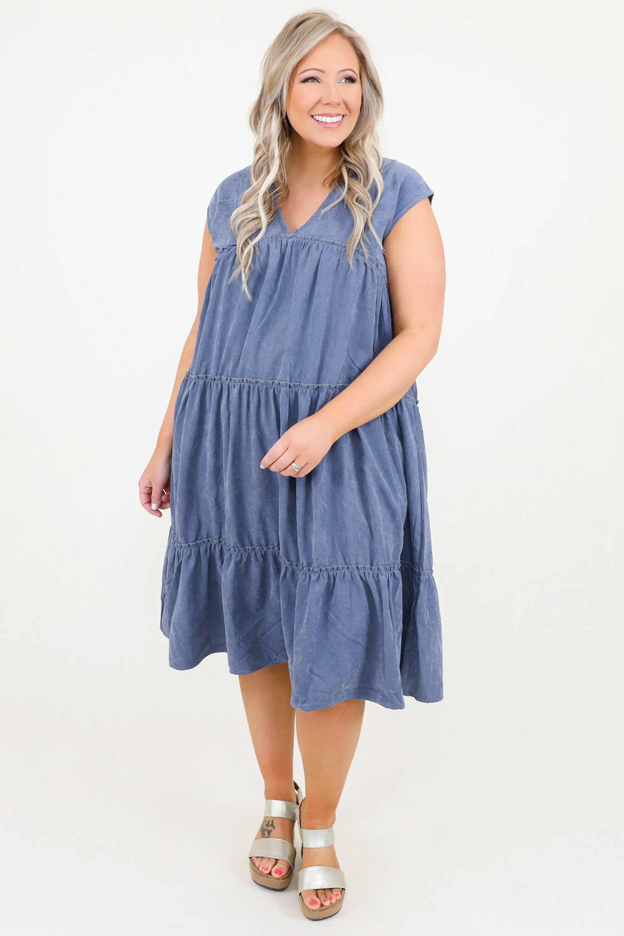 Blushing Beauties Dress, Blue