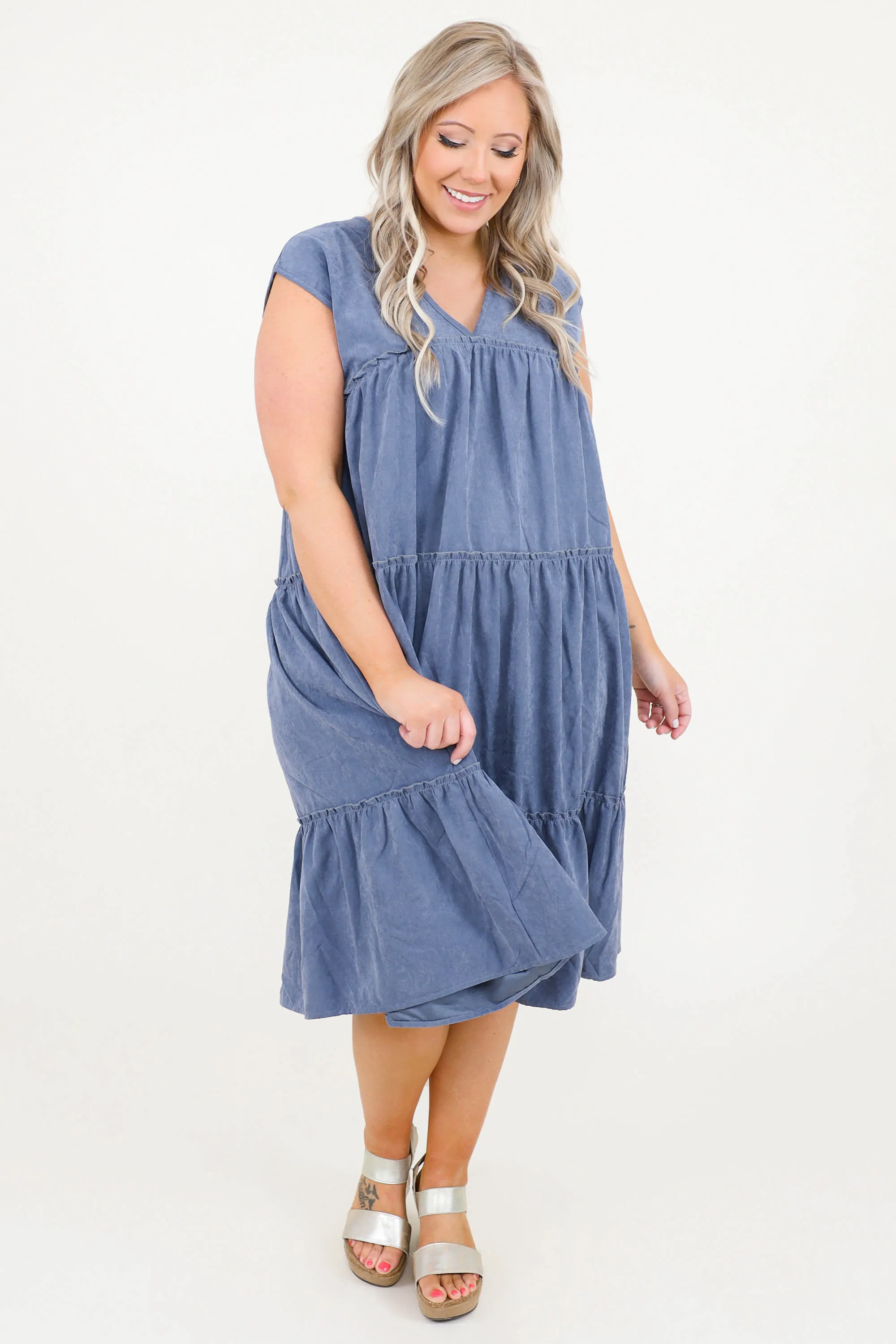 Blushing Beauties Dress, Blue