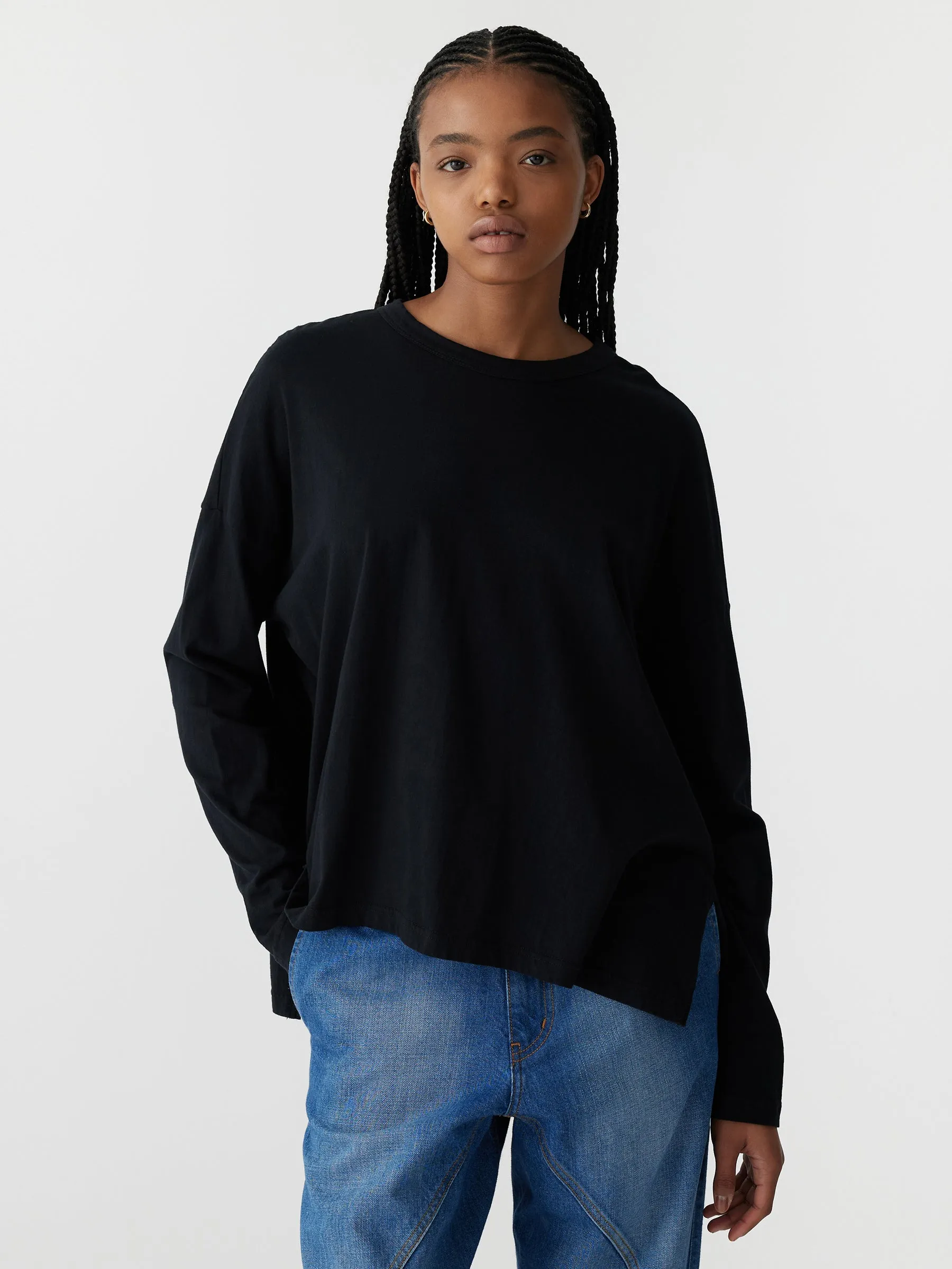 boxy heritage long sleeve t.shirt