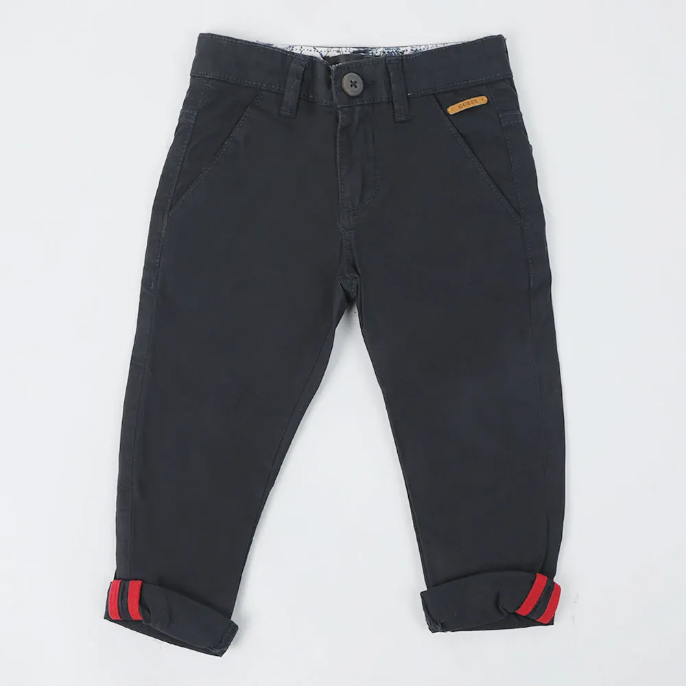 Boys Chino Cotton Pant - Navy Blue