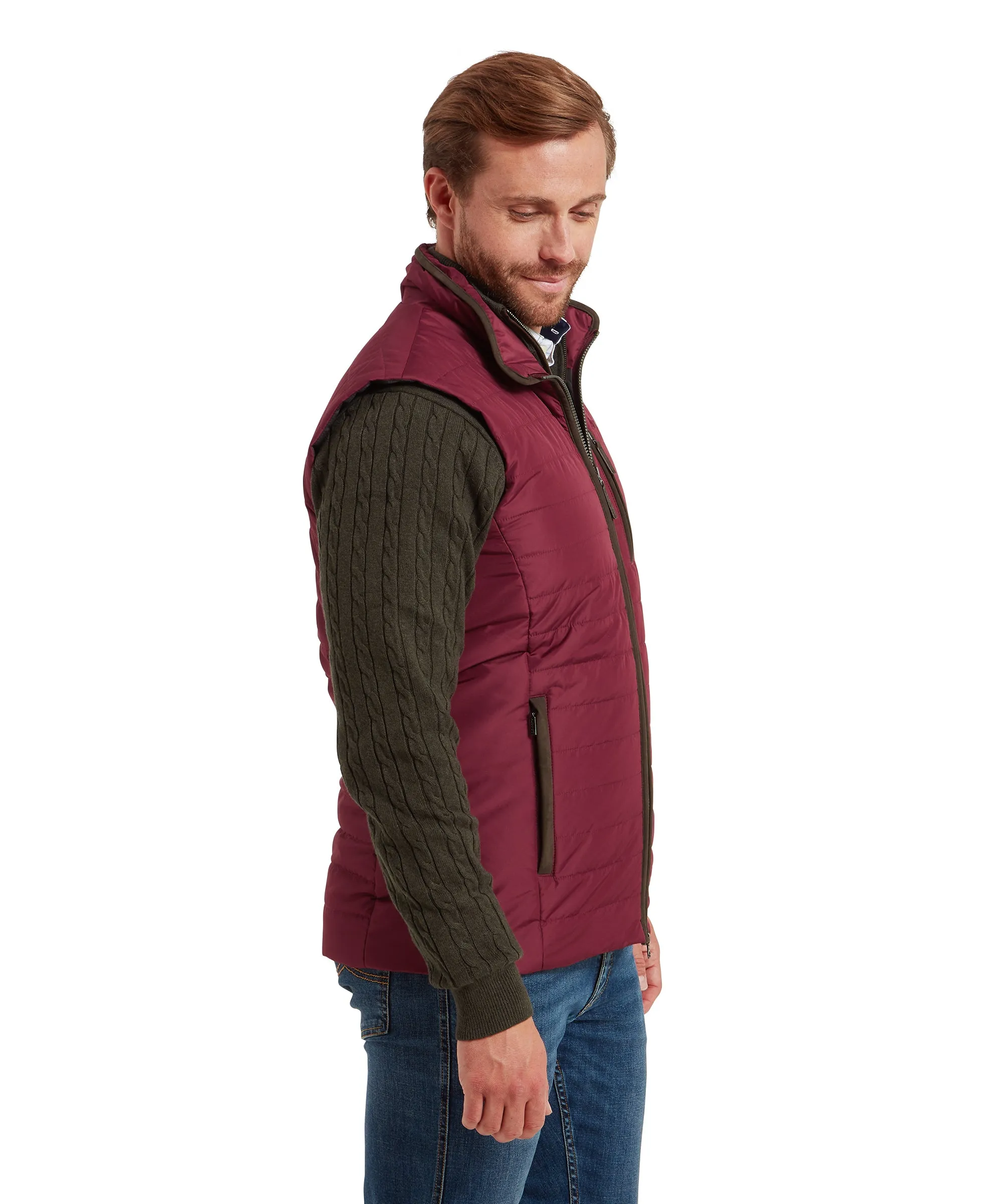 Brora Gilet - Bordeaux