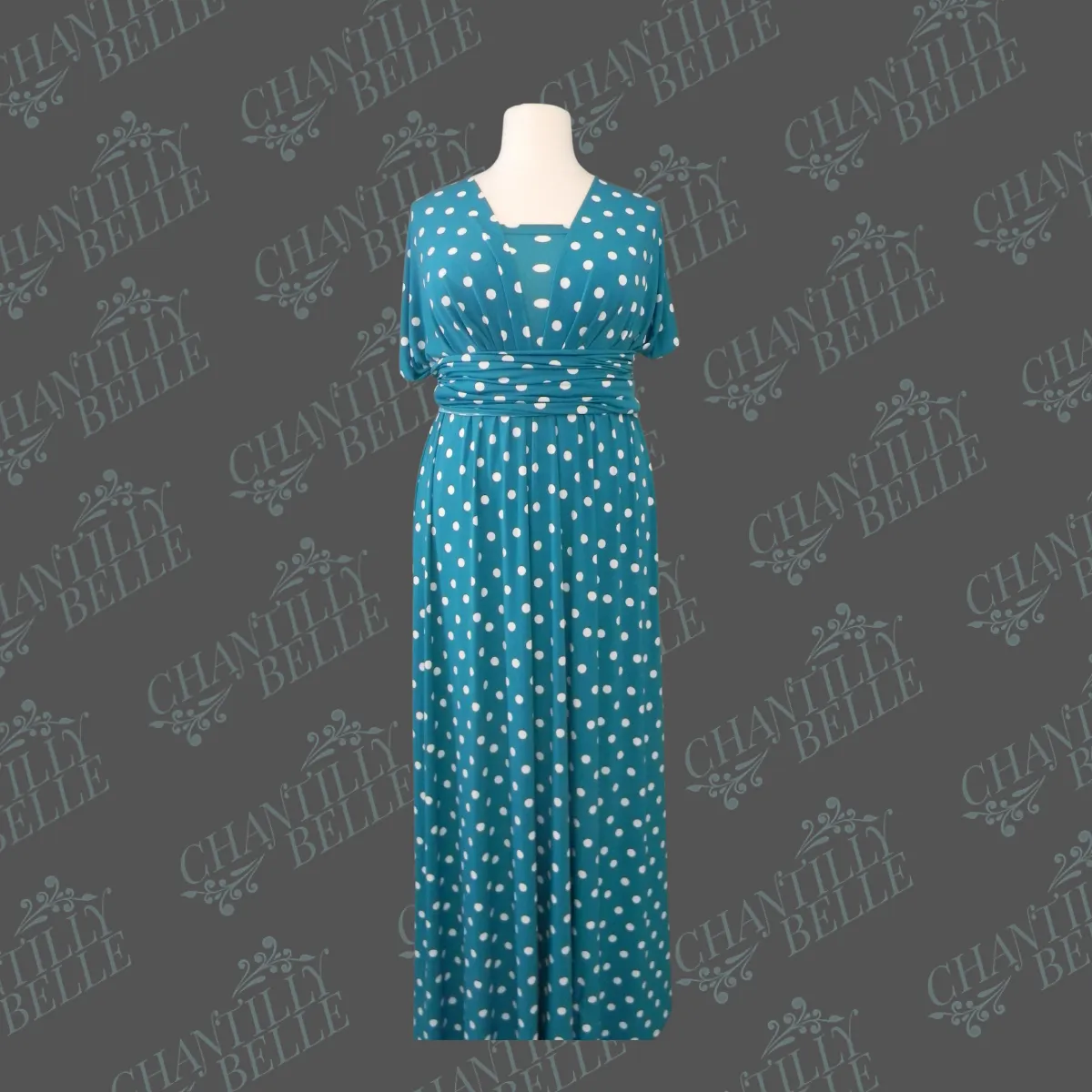 Calista Maxi Teal Polka