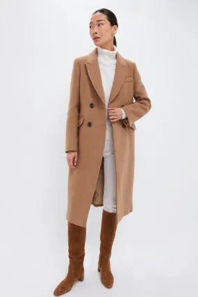 Camel Marylin Tailored Wool Coat