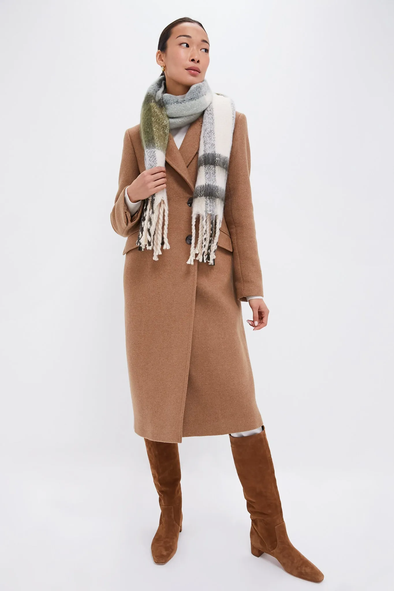 Camel Marylin Tailored Wool Coat