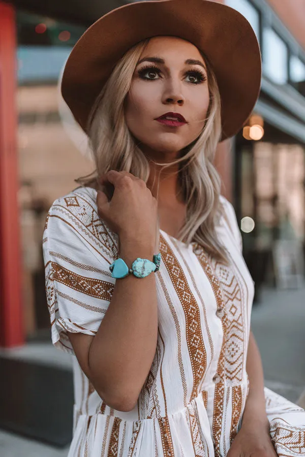 Chic In Santa Cruz Shift Dress in Mustard