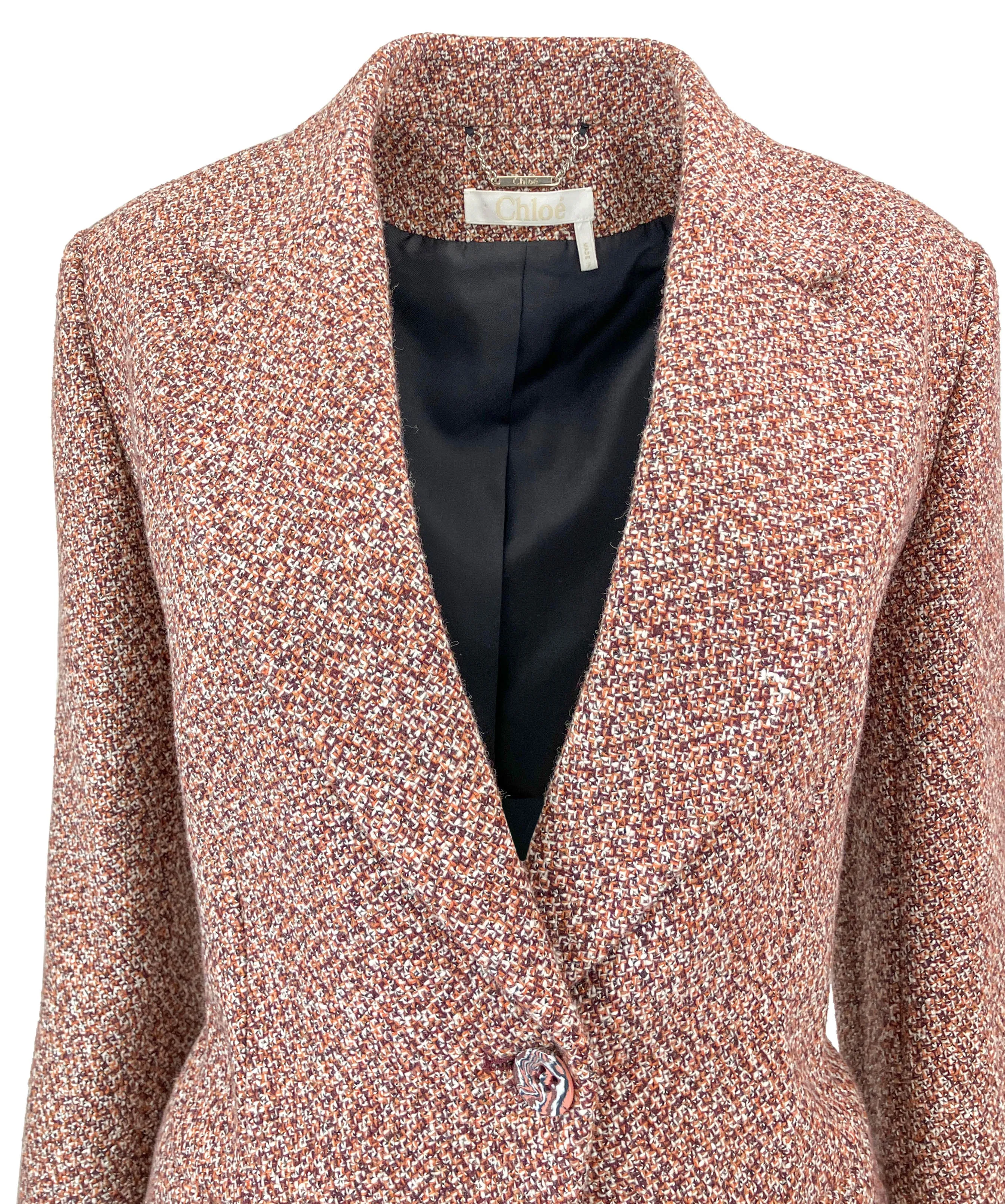 Chloé Single Breasted Blazer in Multicolor