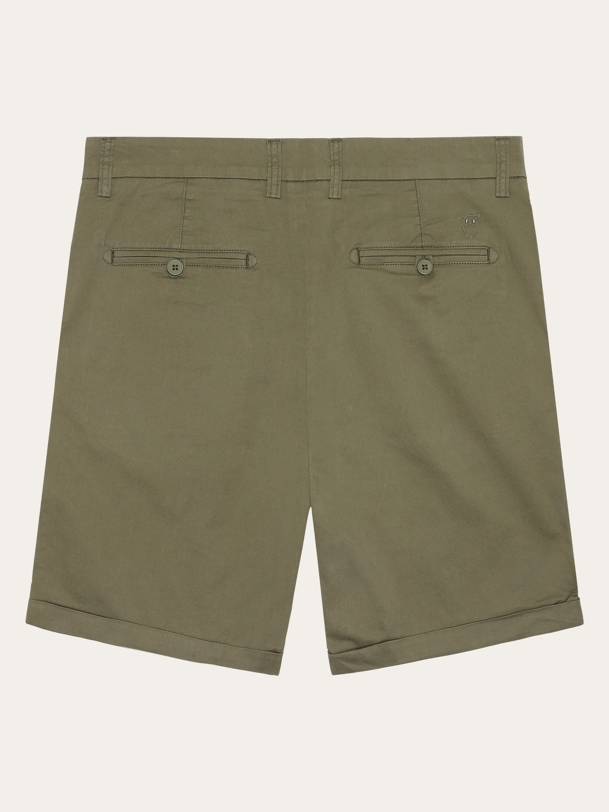 CHUCK regular chino poplin shorts - Burned Olive