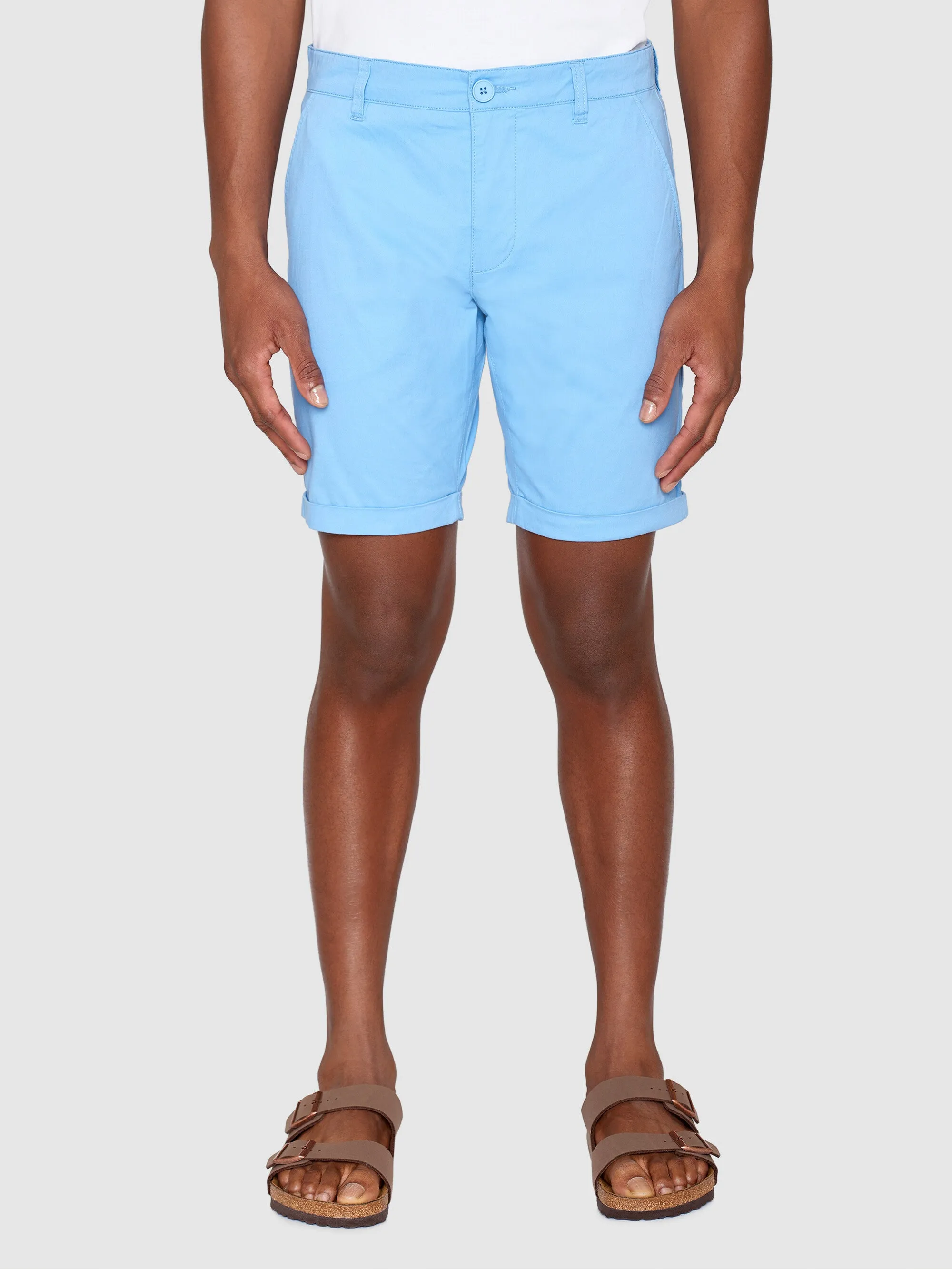 CHUCK regular chino poplin shorts - Dusk Blue