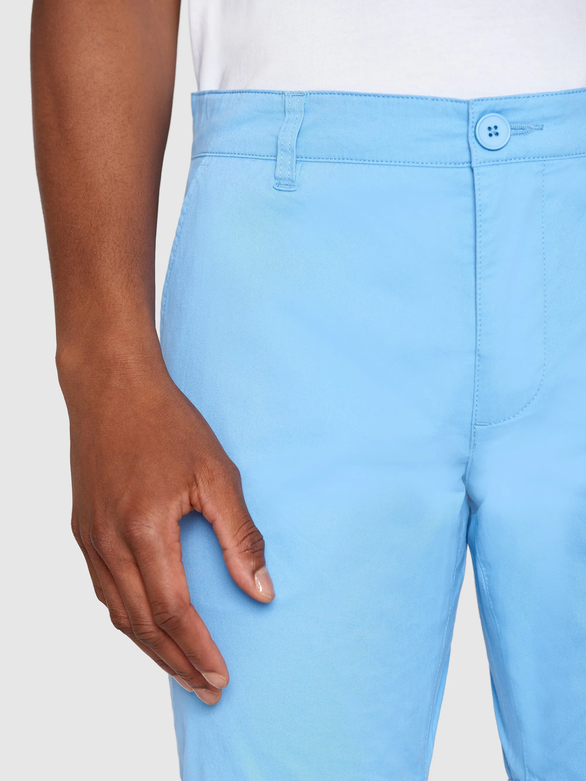 CHUCK regular chino poplin shorts - Dusk Blue