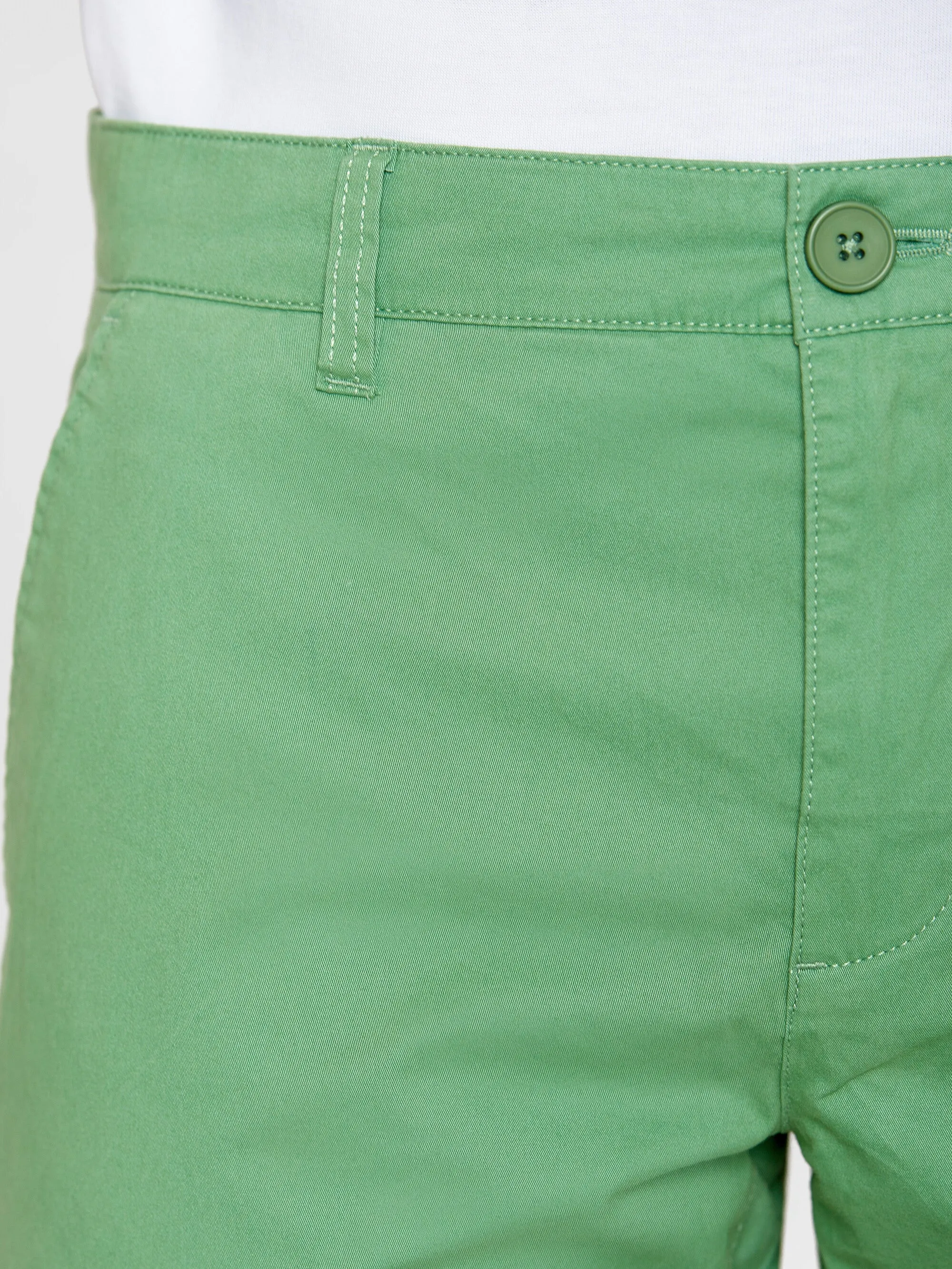 CHUCK regular chino poplin shorts - Shale Green