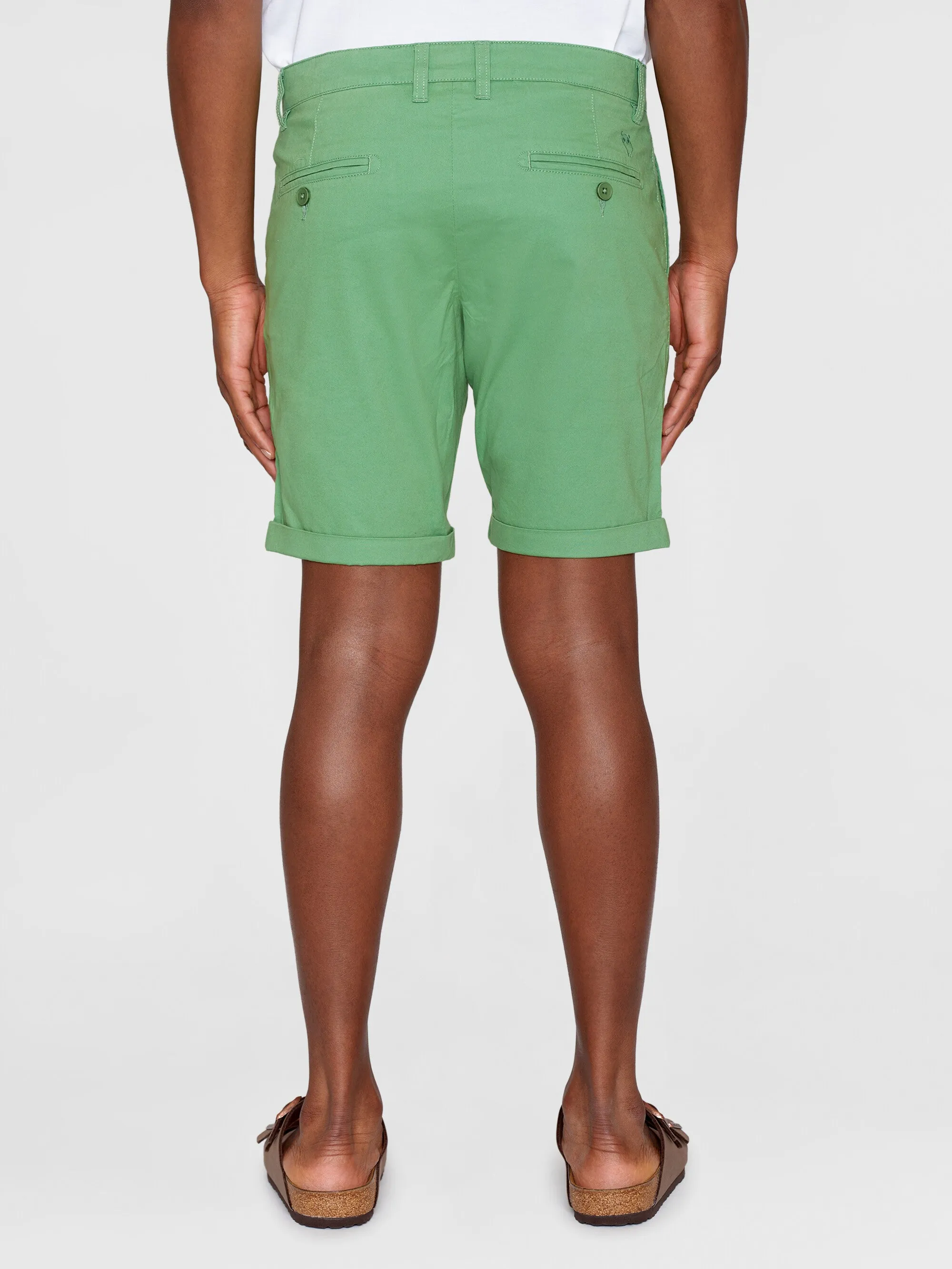 CHUCK regular chino poplin shorts - Shale Green