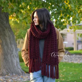 Chunky Classic Long Fringed Scarf | THE ASPEN