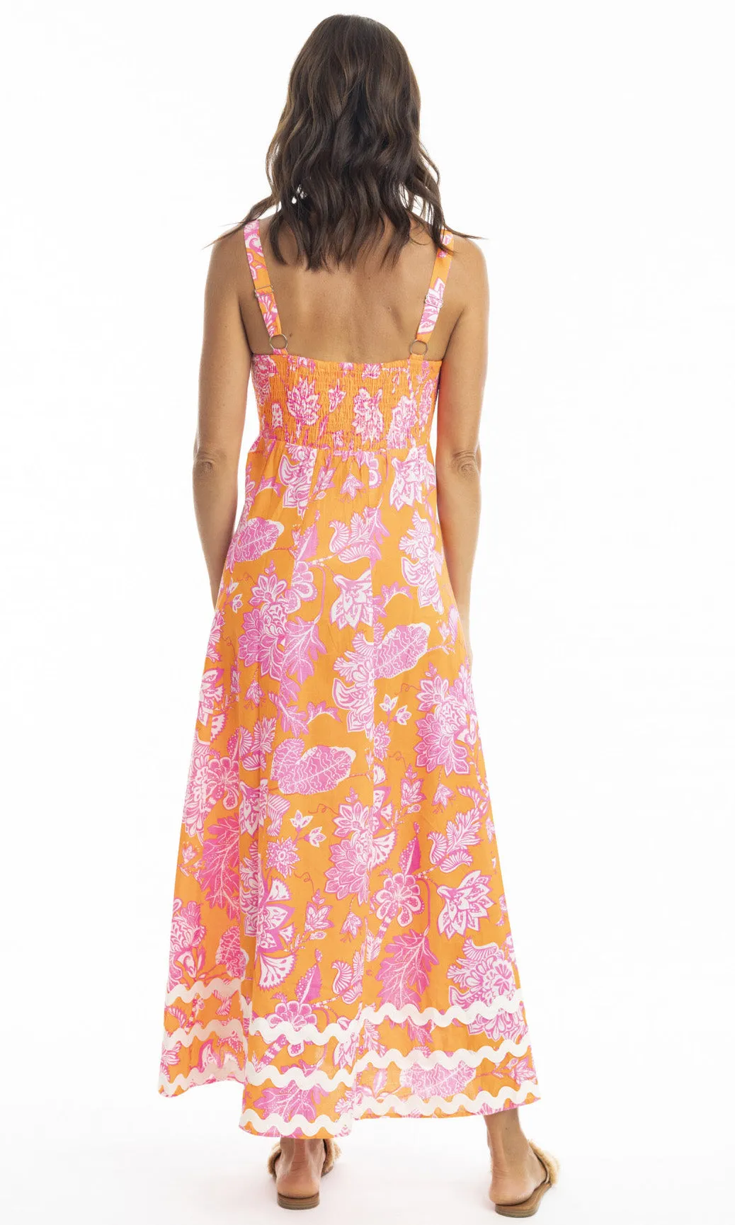 Cotton Strappy Maxi Dress Layla