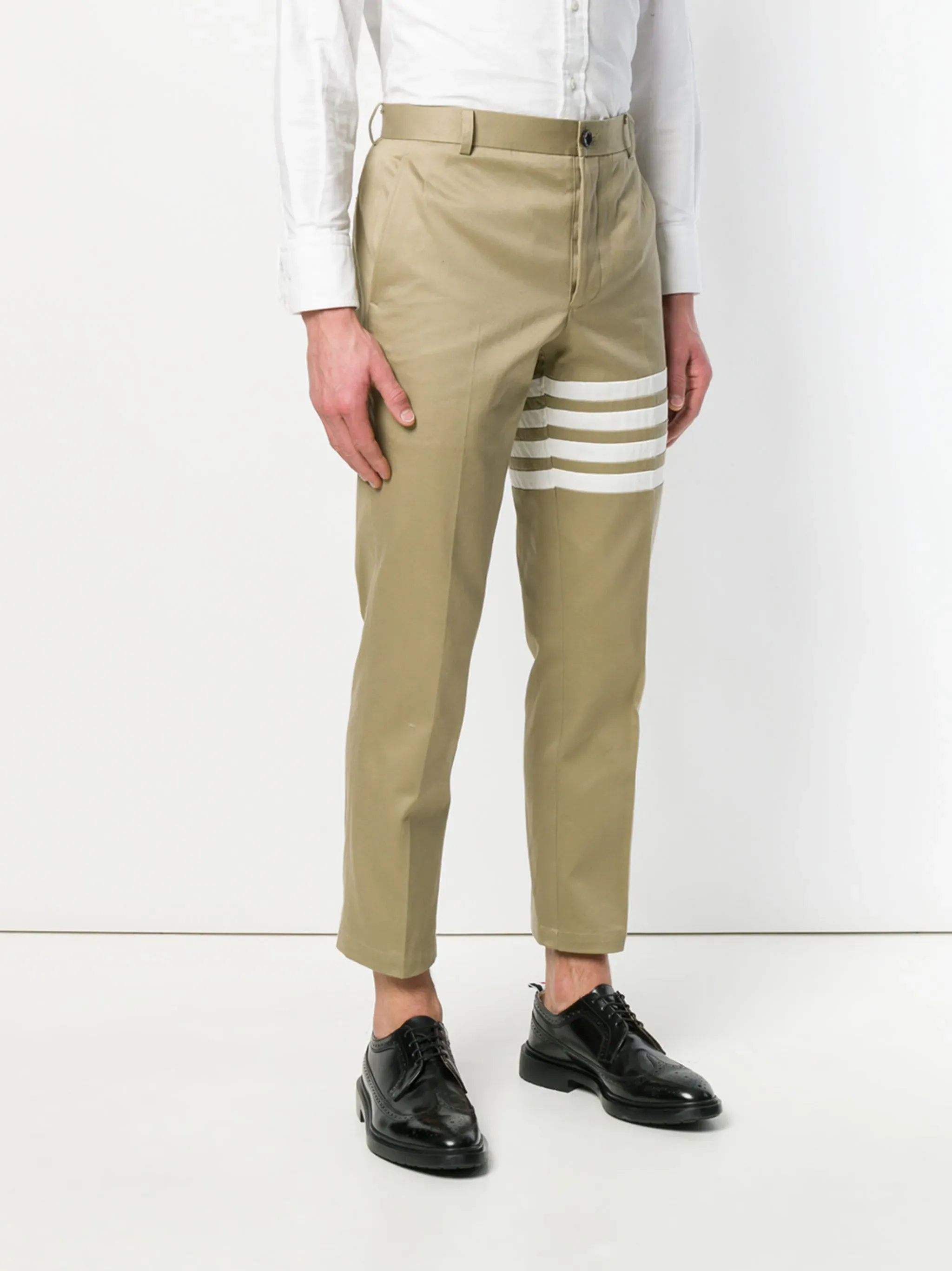 Cotton Twill 4-Bar Chino Trousers