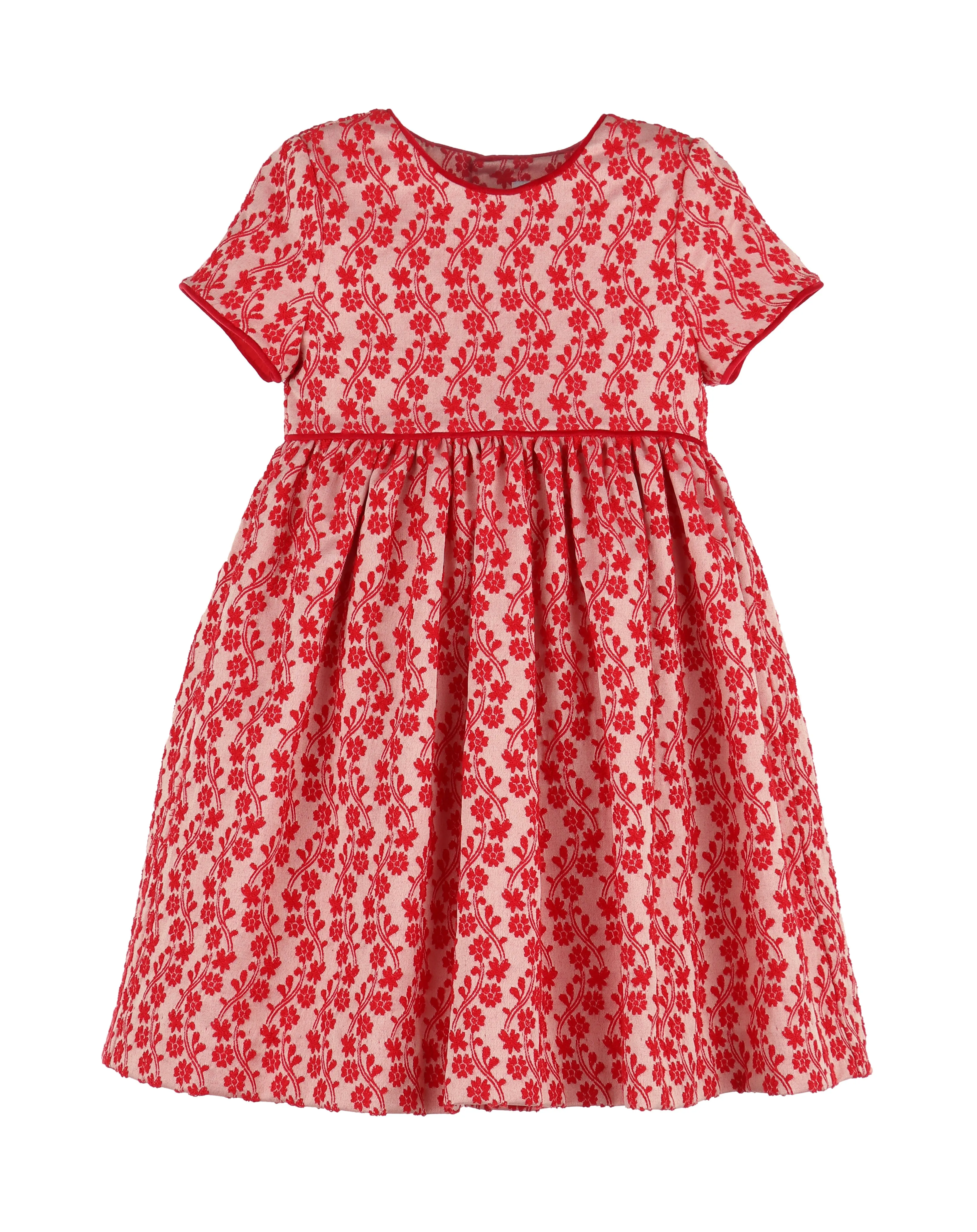 Crimson Flora Dress, Red