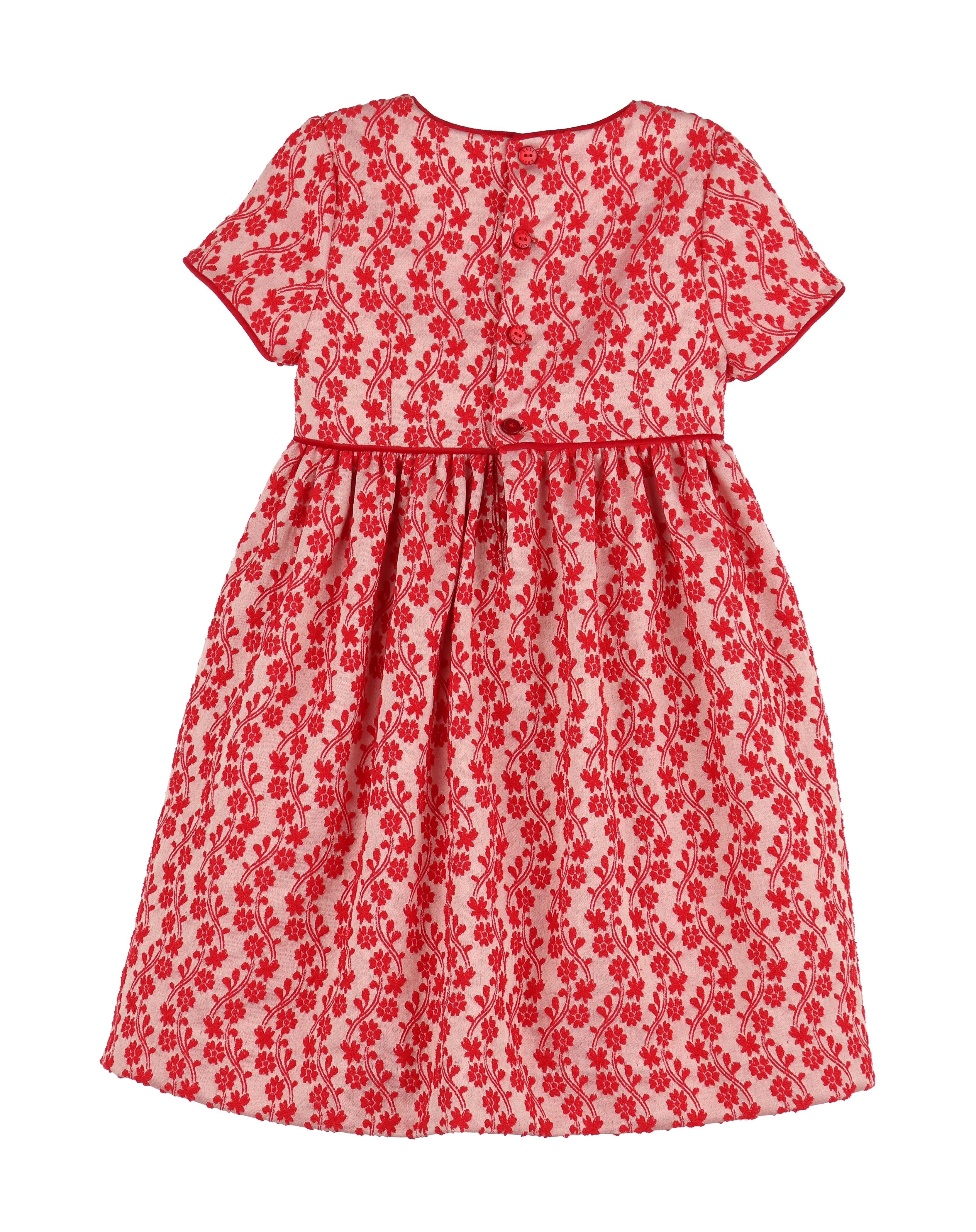 Crimson Flora Dress, Red