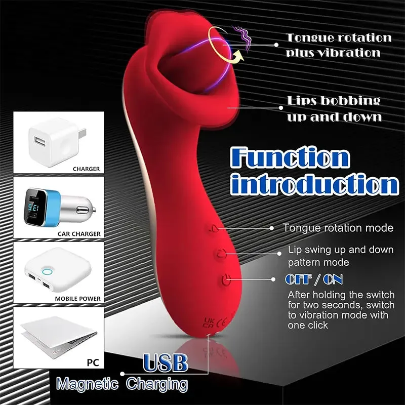 Crimson Tongue Pleasure Vibrator