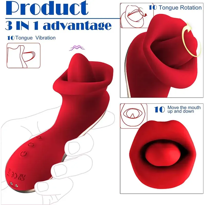 Crimson Tongue Pleasure Vibrator