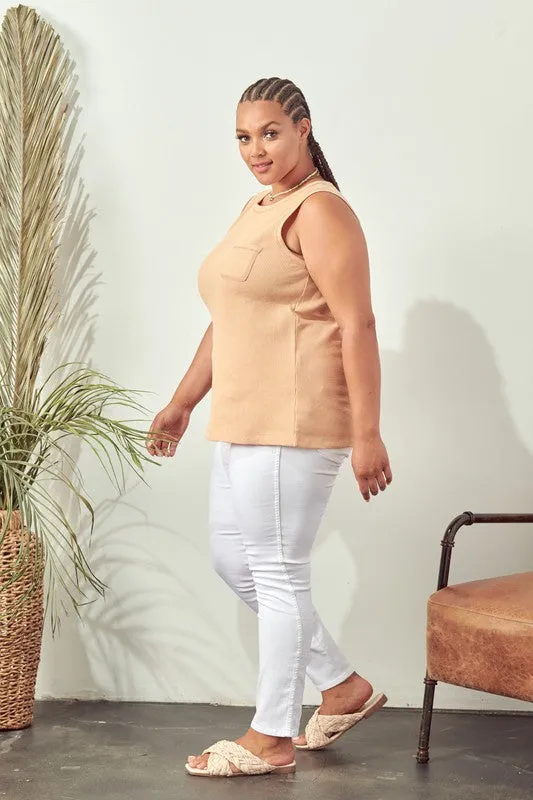 Curvy Stitch Top with Zipper Back